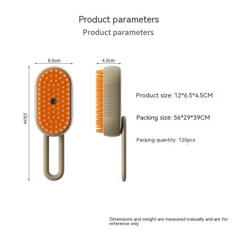 3-in-1 Steam Pet Grooming Brush - Dogs & Cats Hair Removal