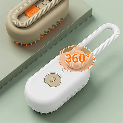 White handheld device with a handle and '360°' label on a light green background